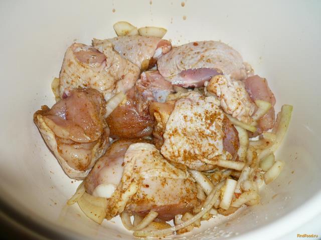 Тушеная курица с макаронами рецепт с фото 5-го шага 