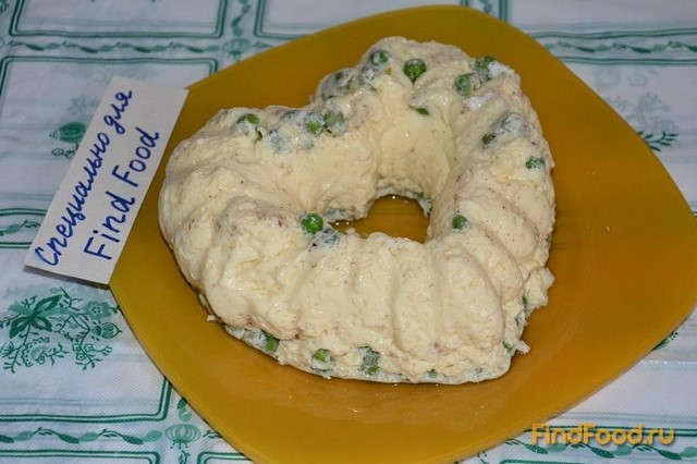 Омлет с зеленым горошком рецепт с фото 7-го шага 