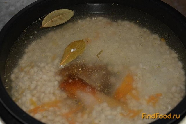 Фасолево-рисовый суп на копченой курице рецепт с фото 8-го шага 