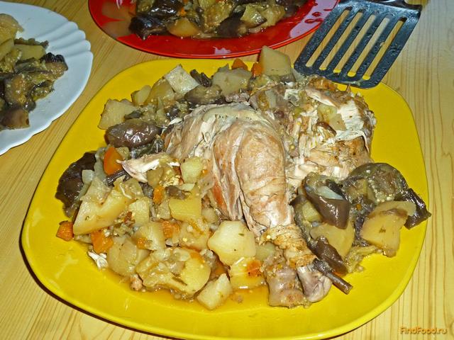 Курица с баклажанами и картофелем в мультиварке рецепт с фото 19-го шага 