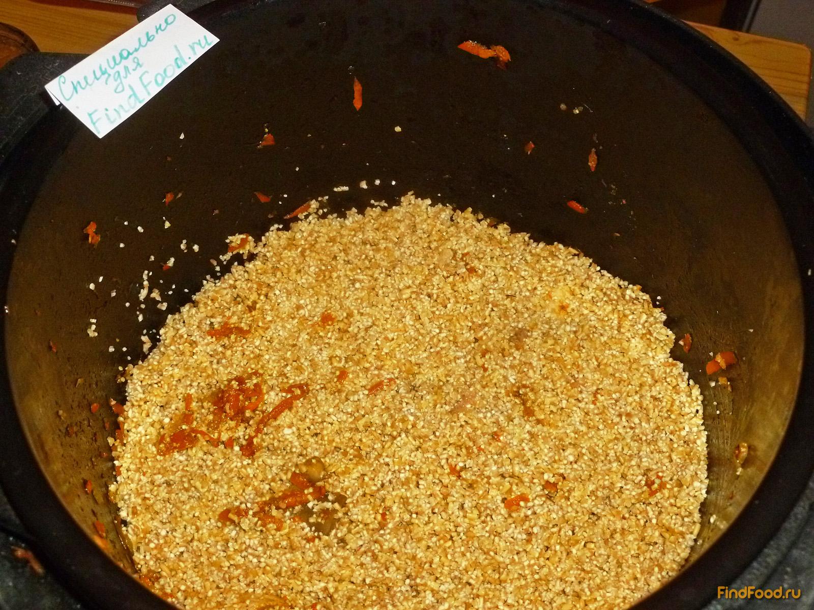 Пшеничная каша с курицей и грибами в мультиварке рецепт с фото 9-го шага 