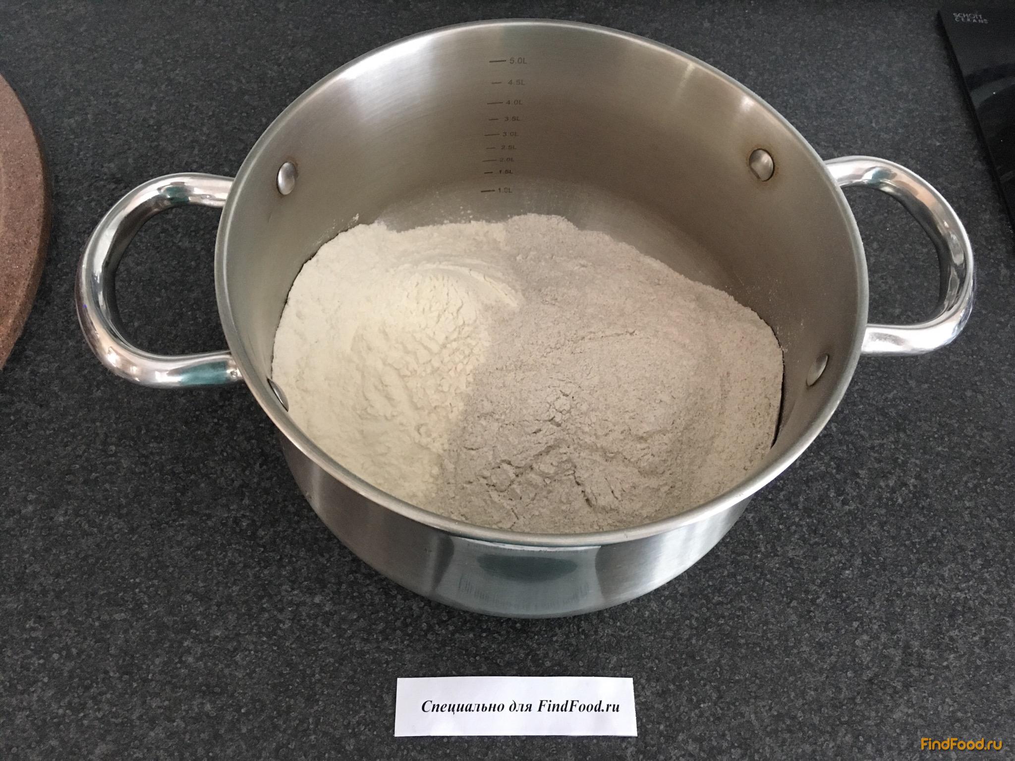 Ржано - пшеничный хлеб в мультиварке рецепт с фото 2-го шага 