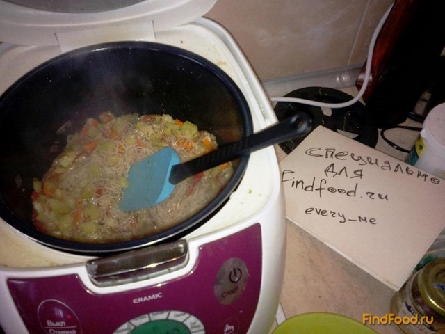 Рисовая лапша с овощами в мультиварке рецепт с фото 11-го шага 
