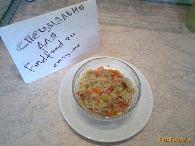 Рисовая лапша с овощами в мультиварке рецепт с фото 12-го шага 