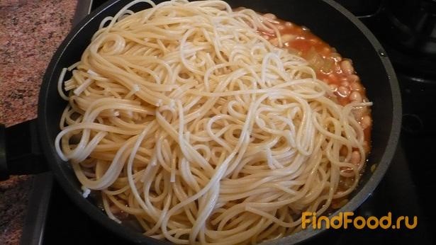 Спагетти с кабачком и фасолью рецепт с фото 7-го шага 
