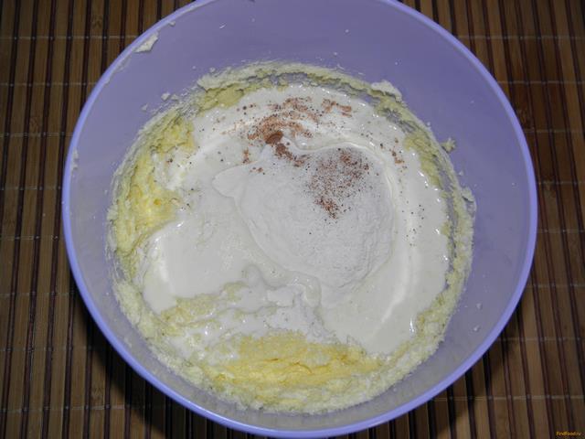 Мраморный пирог в мультиварке рецепт с фото 4-го шага 