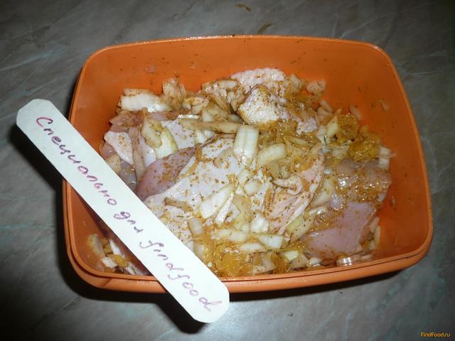 Курица в соусе из апельсина и лука рецепт с фото 7-го шага 