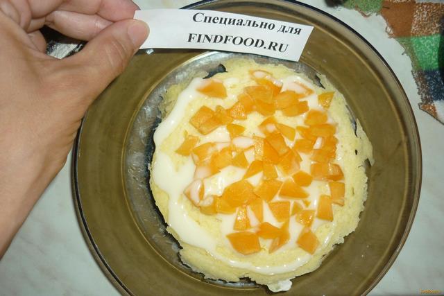 Тортик с абрикосами рецепт с фото 7-го шага 