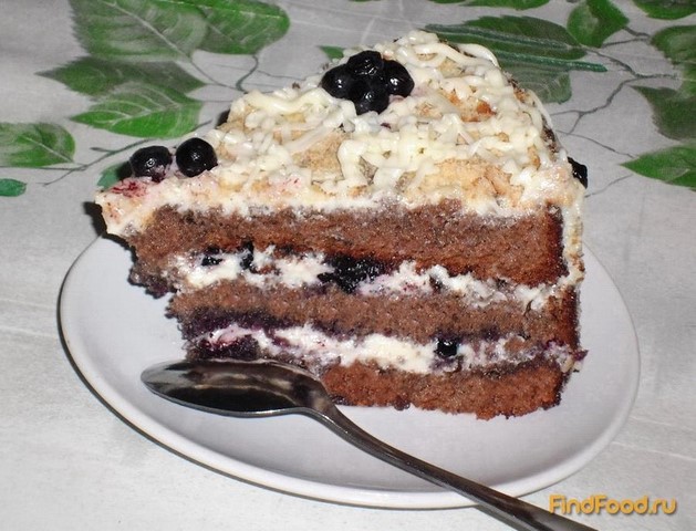 Шоколадный торт с черникой рецепт с фото 14-го шага 