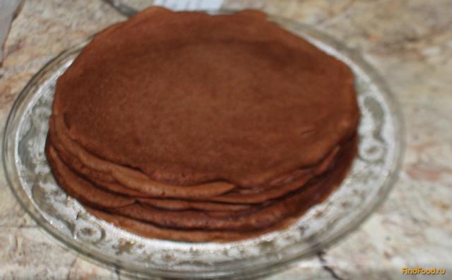 Шоколадные заварные блинчики на кефире рецепт с фото 9-го шага 