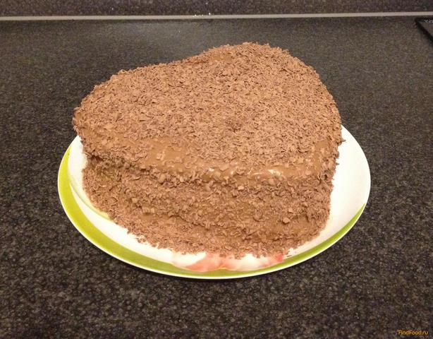 Бисквитный торт с шоколадным кремом и посыпкой рецепт с фото 17-го шага 
