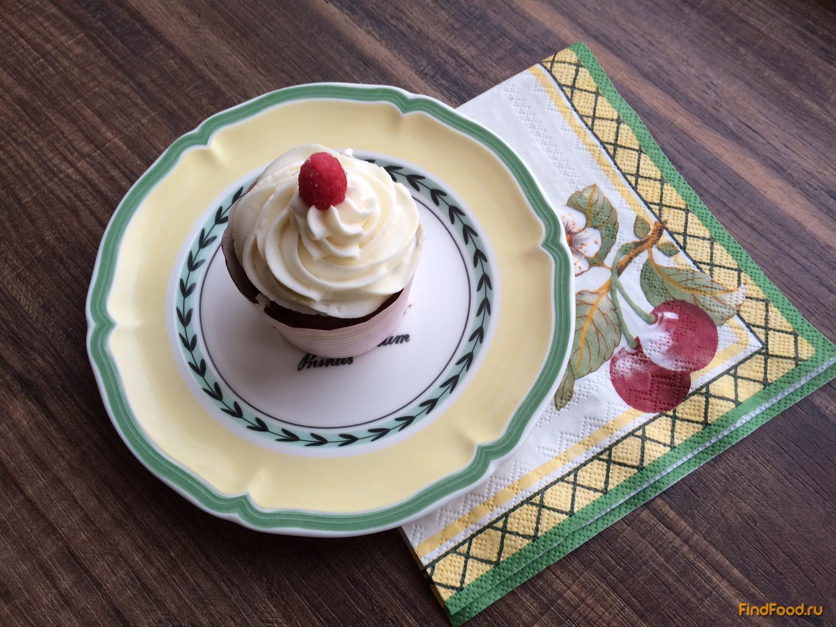 Шоколадно малиновые капкейки с творожным кремом рецепт с фото 12-го шага 