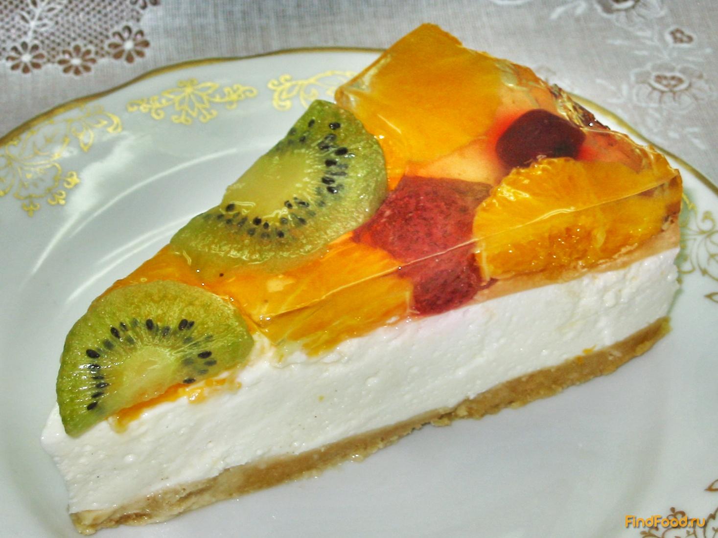 Желейный торт с фруктами рецепт с фото