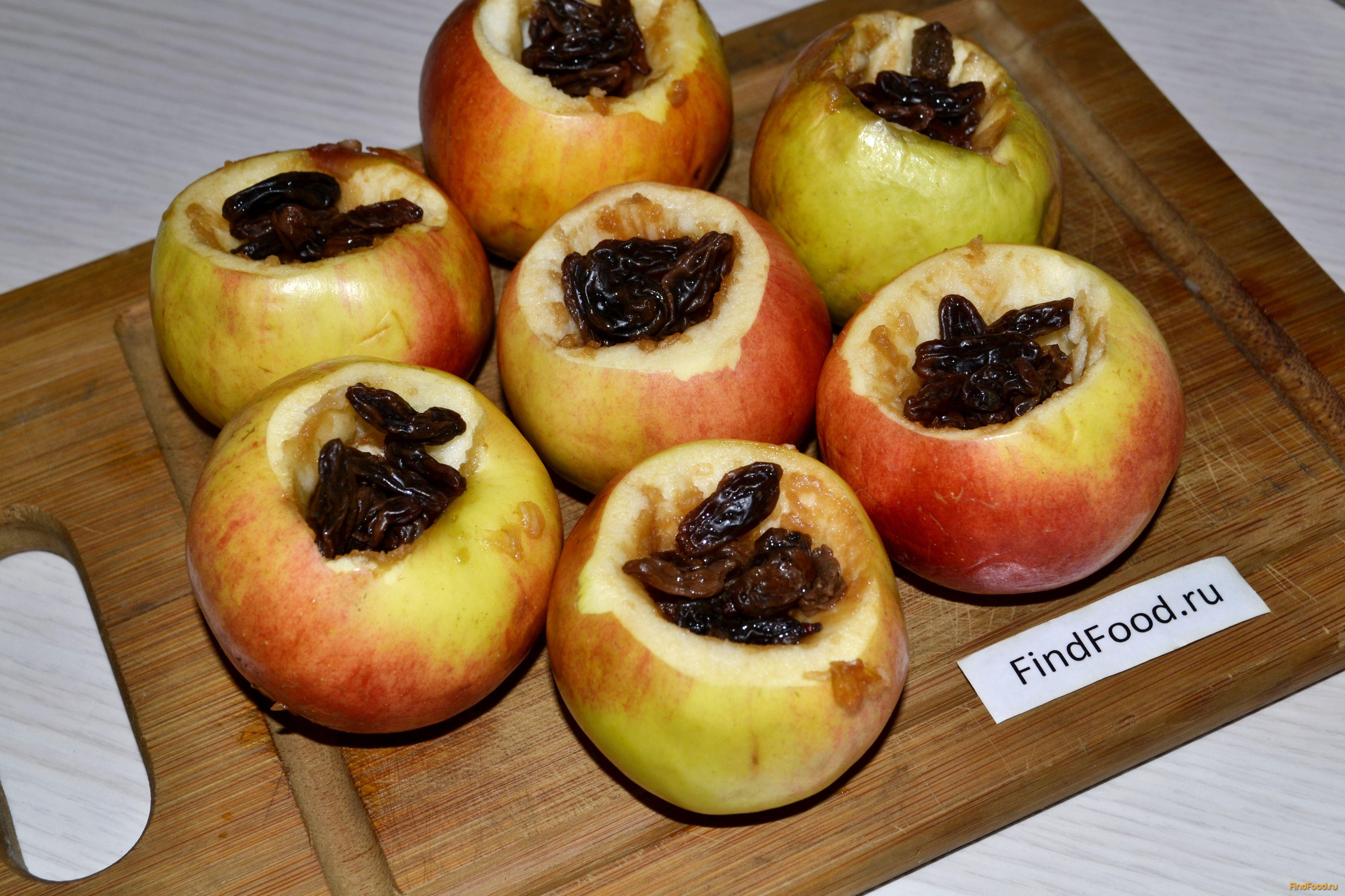 Яблоки запеченные с изюмом рецепт с фото 4-го шага 