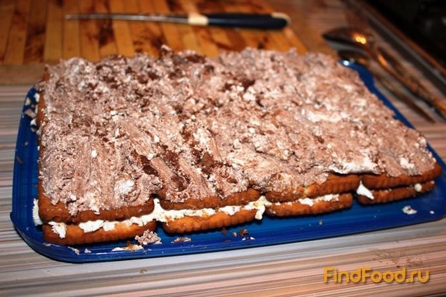 Десерт из творога и печенья рецепт с фото 5-го шага 