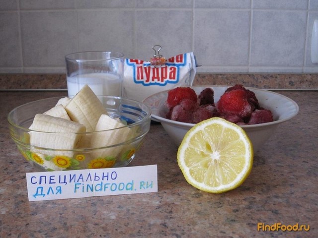 Клубнично-банановый сорбет рецепт с фото 1-го шага 