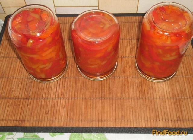 Болгарский перец в томатной заливке на зиму рецепт с фото 5-го шага 