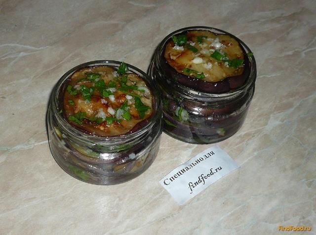 Жареные баклажаны с петрушкой и чесноком на зиму рецепт с фото 16-го шага 