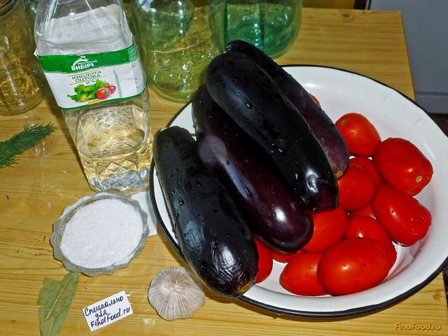 Маринованные помидоры с баклажанами рецепт с фото 1-го шага 