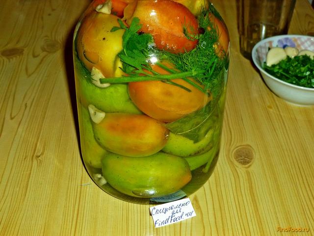 Соленые зеленые помидоры рецепт с фото 4-го шага 
