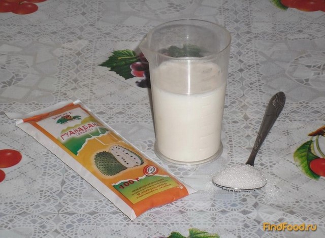 Молочный коктейль с гуанабаной рецепт с фото 1-го шага 
