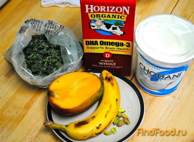 Шпинатно-манговый смузи рецепт с фото 1-го шага 