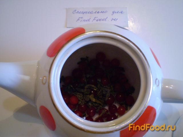Зеленый чай с калиной рецепт с фото 2-го шага 