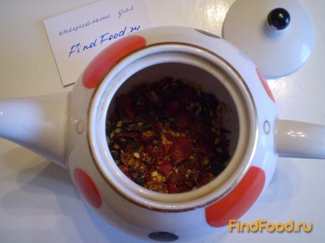 Чай с шиповником и апельсиновой цедрой рецепт с фото 3-го шага 