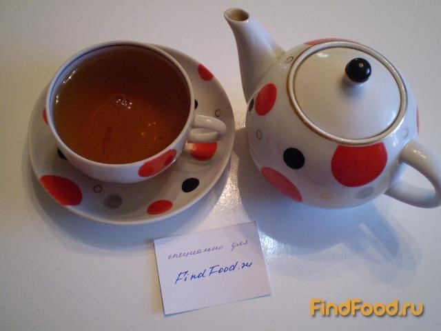 Черный чай с мятой и лепестками календулы рецепт с фото 4-го шага 