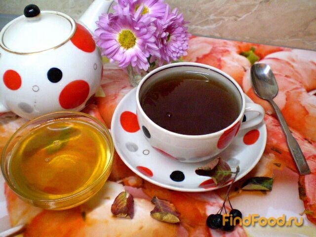 Черный чай с мятой и рябиной рецепт с фото 6-го шага 