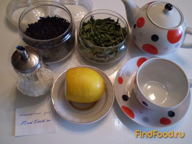 Черный чай с мятой и лимоном рецепт с фото 1-го шага 