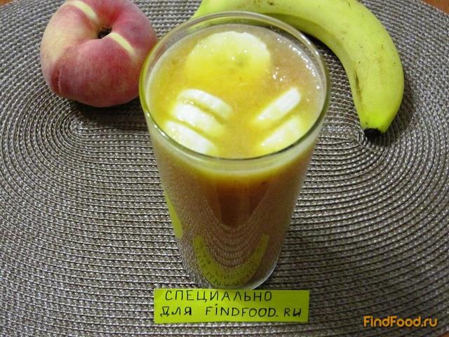 Персиковый смузи с добавлением банана рецепт с фото 7-го шага 