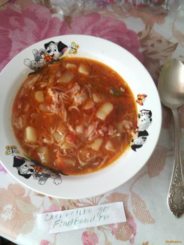 Томатный суп с вермишелью рецепт с фото 7-го шага 