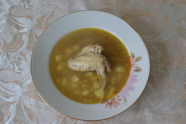 Гречневый суп с куриными крылышками рецепт с фото 9-го шага 
