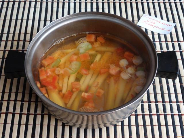 Овощной суп с кус-кусом рецепт с фото 5-го шага 