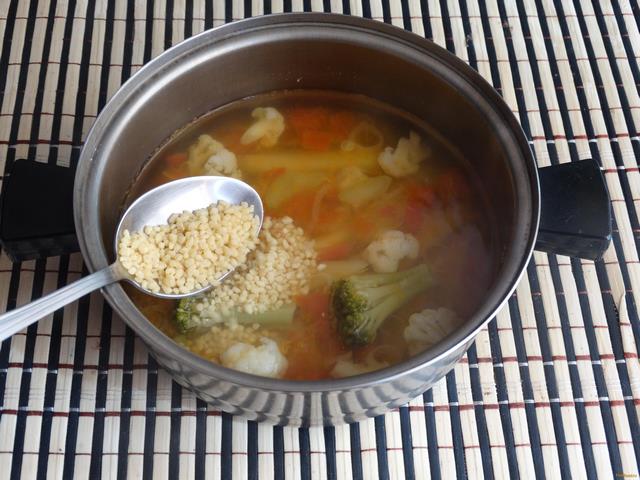 Овощной суп с кус-кусом рецепт с фото 7-го шага 