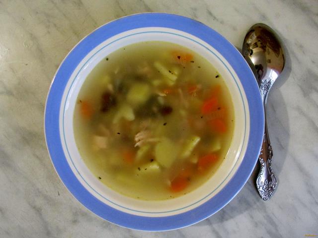 Куриный суп с фасолью рецепт с фото 7-го шага 