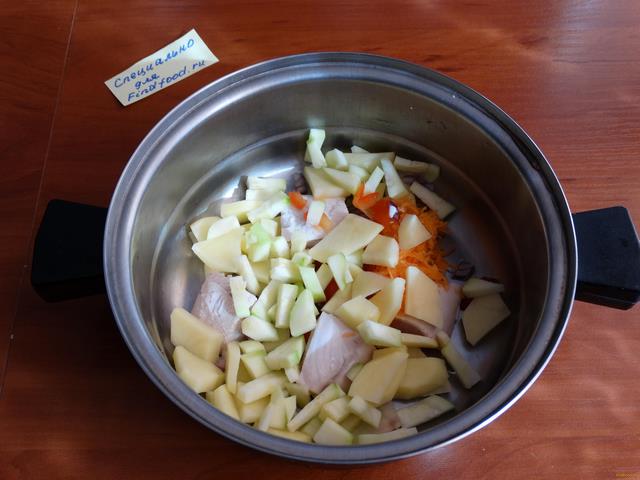 Куриный суп с цукини рецепт с фото 6-го шага 