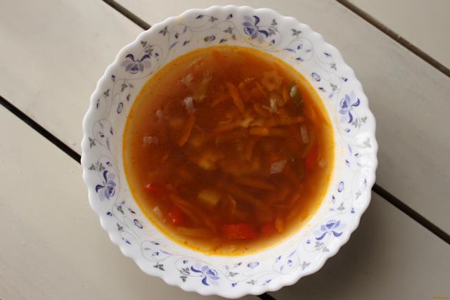 Фасолевый суп с макаронами рецепт с фото 10-го шага 