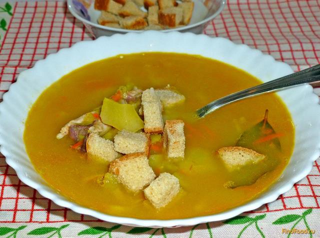 Куриный суп с горохом и сладким перцем рецепт с фото 11-го шага 