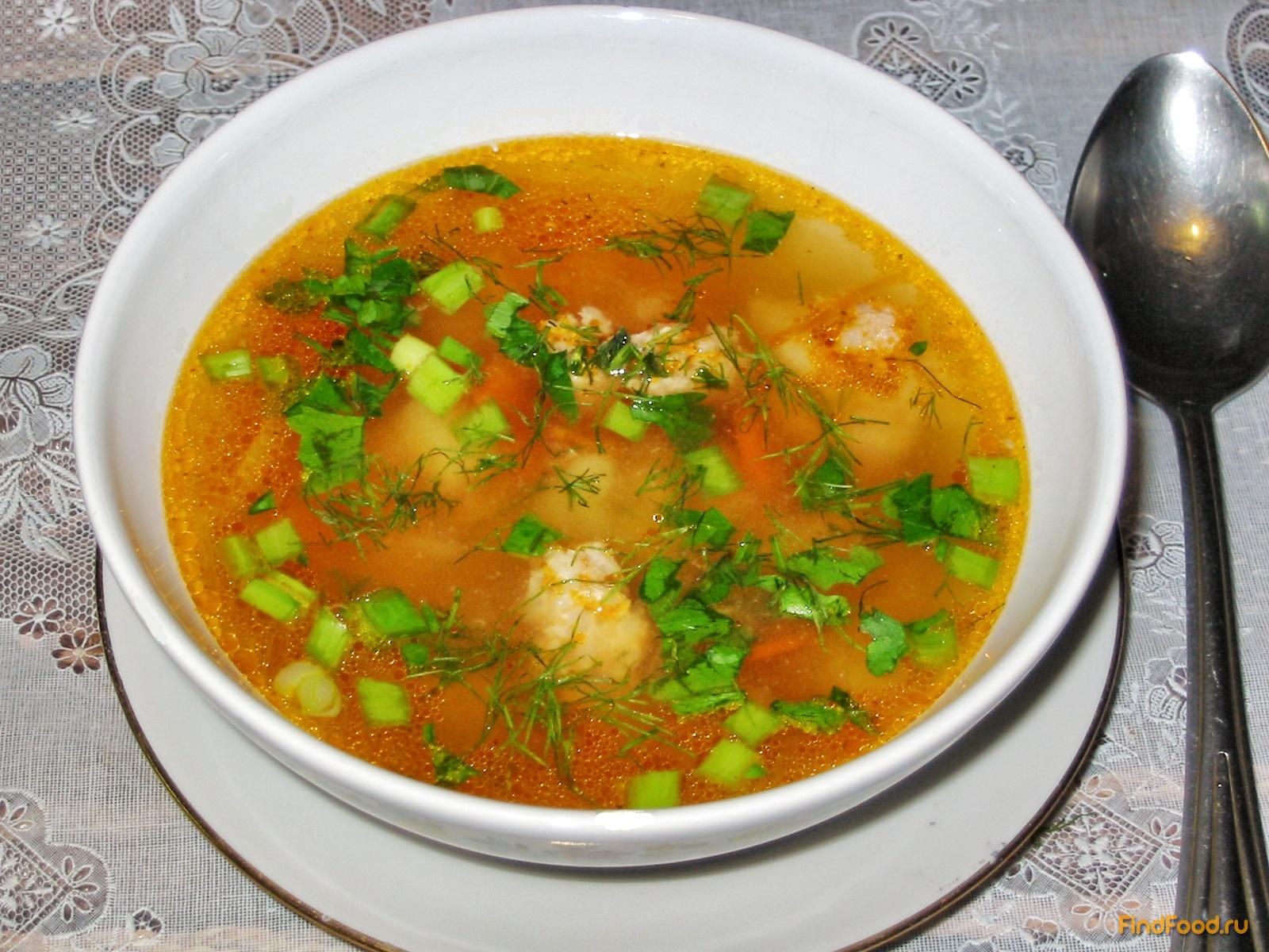 Суп с фрикадельками из индейки рецепт с фото 13-го шага 