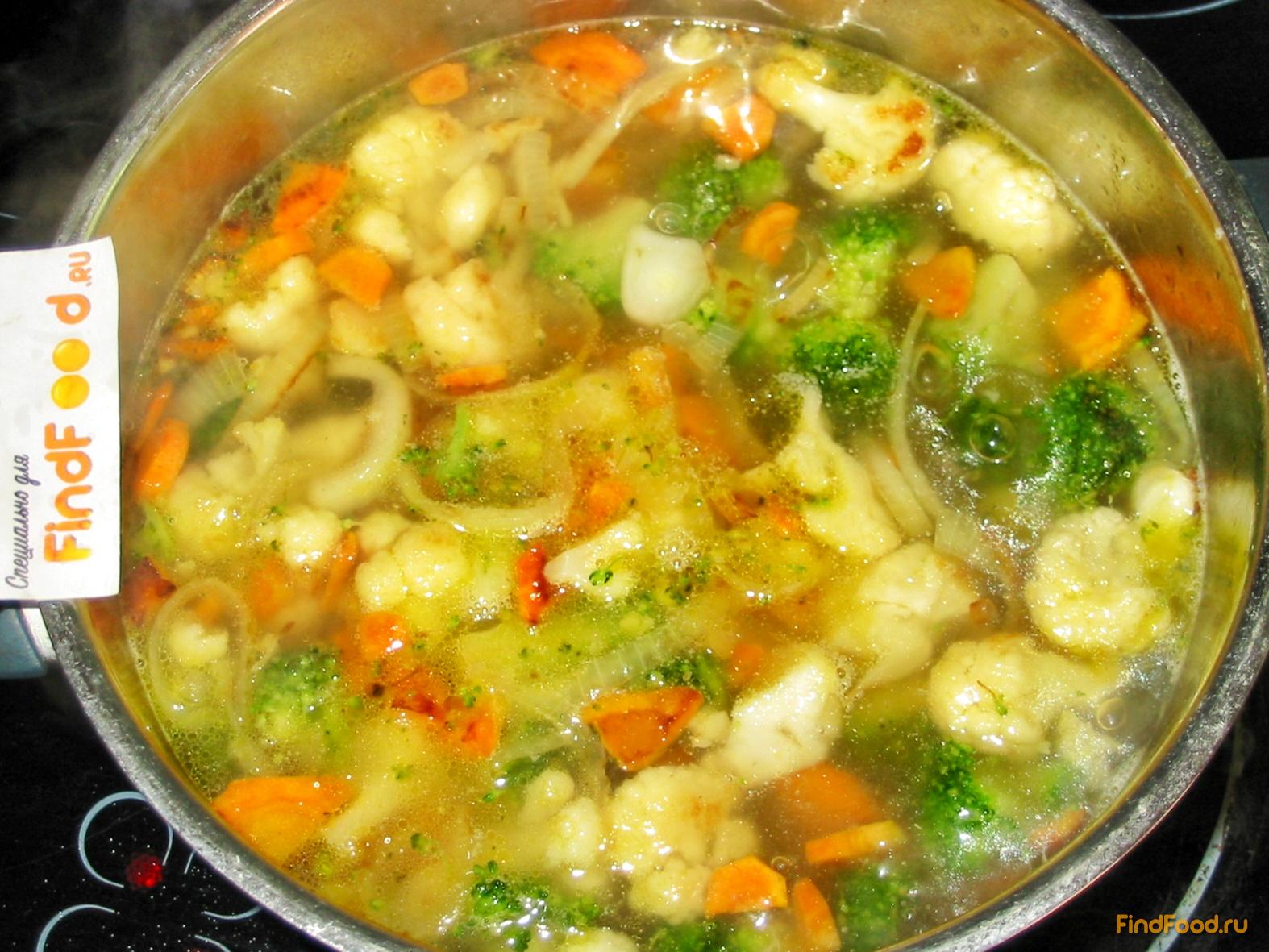 Суп из цветной капусты и брокколи рецепт с фото 9-го шага 