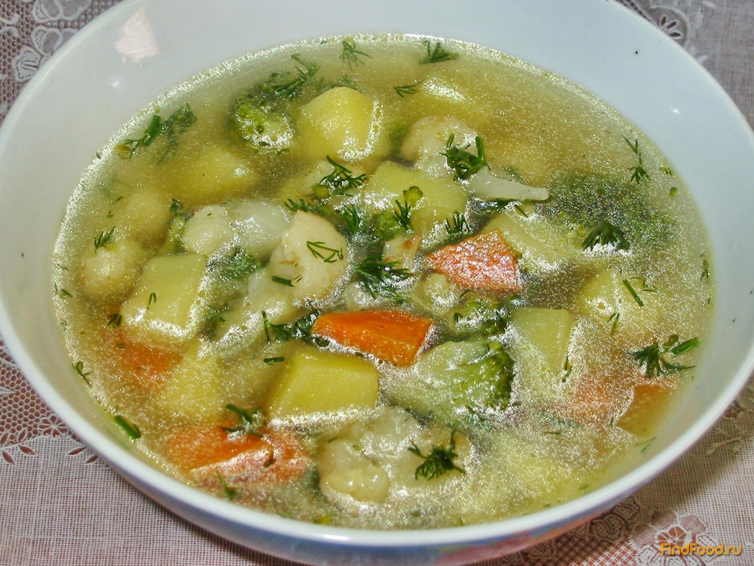 Суп из цветной капусты и брокколи рецепт с фото 10-го шага 