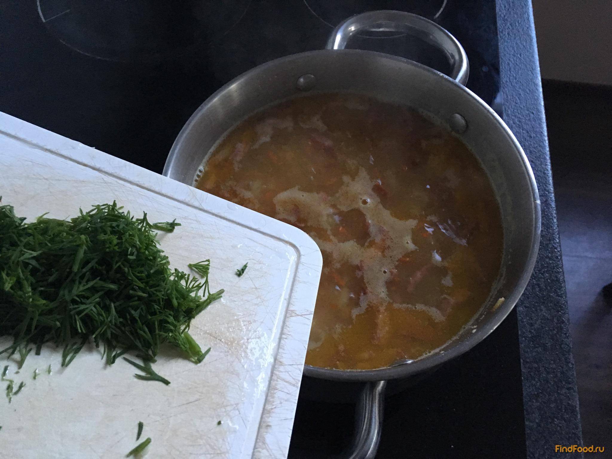 Гороховый суп с колбасой рецепт с фото 16-го шага 