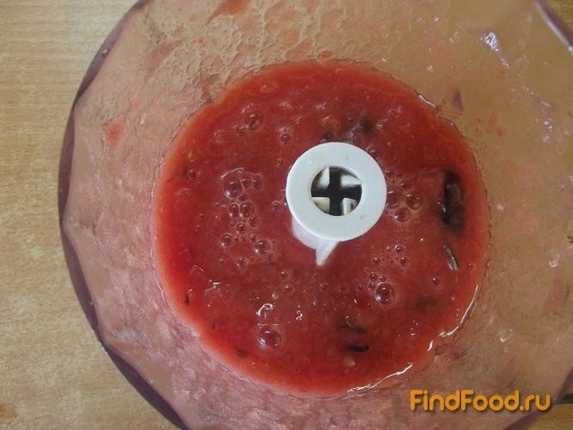 Холодный суп из томатов рецепт с фото 5-го шага 