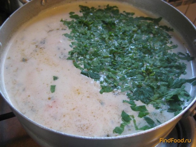 Сырный суп с семгой рецепт с фото 8-го шага 