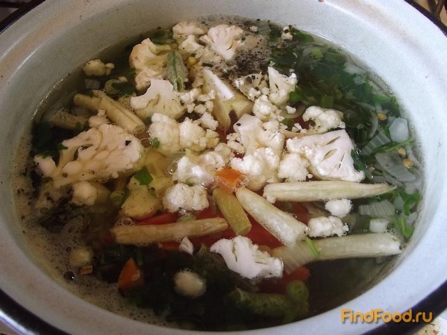 Овощной суп с бобовыми рецепт с фото 7-го шага 