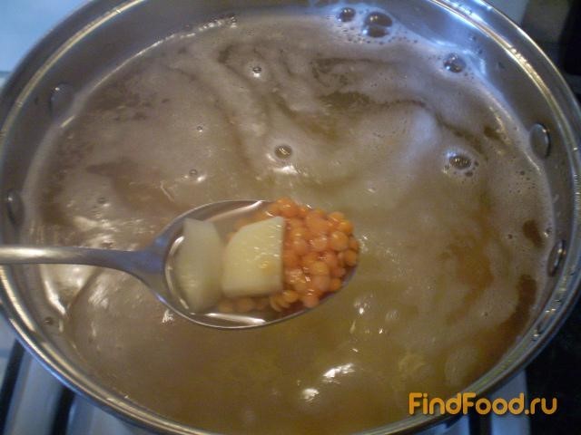 Постный суп с красной чечевицей рецепт с фото 7-го шага 