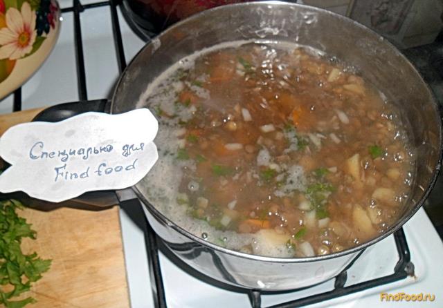 Постный суп с чечевицей рецепт с фото 4-го шага 