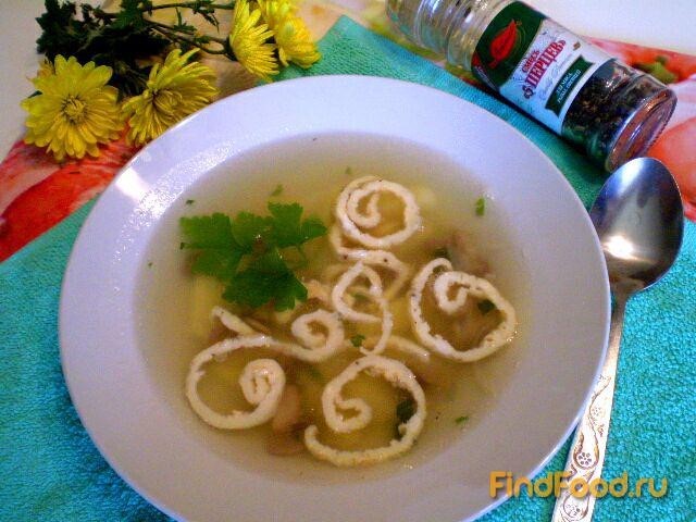 Картофельный суп с грибами и омлетом рецепт с фото 13-го шага 